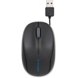 Kensington Mouse Pro Fit™ portatile con cavo riavvolgibile Nero, Ambidestro, Ottico, USB tipo A, 1000 DPI, Nero