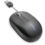 Kensington Mouse Pro Fit™ portatile con cavo riavvolgibile Nero, Ambidestro, Ottico, USB tipo A, 1000 DPI, Nero