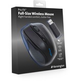 Kensington Mouse Pro Fit™ wireless di dimensioni standard Nero, Ambidestro, Ottico, RF Wireless, 1600 DPI, Nero