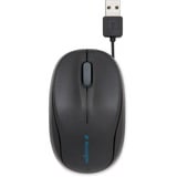Kensington Mouse Pro Fit portatile con cavo riavvolgibile Nero, Ambidestro, Ottico, USB tipo A, 1000 DPI, Nero