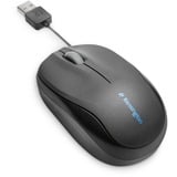Kensington Mouse Pro Fit portatile con cavo riavvolgibile Nero, Ambidestro, Ottico, USB tipo A, 1000 DPI, Nero