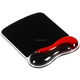 Kensington Mouse pad in Duo Gel Nero/Rosso, Nero, Rosso, Monocromatico, Gel, Riposo del polso