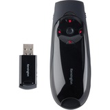 Kensington Presenter Expert™ Controllo del cursore wireless con laser rosso Nero/nero lucido, RF, USB, 45 m, Nero