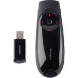 Kensington Presenter Expert™ Controllo del cursore wireless con laser rosso, Presentatore Nero/nero lucido, RF, USB, 45 m, Nero