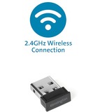 Kensington Pro Fit Ergo tastiera Universale Wireless a RF + USB QWERTZ Tedesco Nero Nero, Full-size (100%), Con cavo e senza cavo, Wireless a RF + USB, QWERTZ, Nero