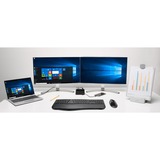 Kensington Pro Fit Ergo tastiera Universale Wireless a RF + USB QWERTZ Tedesco Nero Nero, Full-size (100%), Con cavo e senza cavo, Wireless a RF + USB, QWERTZ, Nero