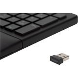 Kensington Pro Fit Ergo tastiera Universale Wireless a RF + USB QWERTZ Tedesco Nero Nero, Full-size (100%), Con cavo e senza cavo, Wireless a RF + USB, QWERTZ, Nero