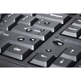 Kensington Pro Fit Ergo tastiera Universale Wireless a RF + USB QWERTZ Tedesco Nero Nero, Full-size (100%), Con cavo e senza cavo, Wireless a RF + USB, QWERTZ, Nero