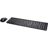 Kensington Set wireless per desktop Pro Fit® a basso profilo, Set desktop Nero, Full-size (100%), Wireless, RF Wireless, QWERTZ, Nero, Mouse incluso
