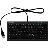 KeySonic ACK-3401U tastiera USB QWERTZ Tedesco Nero Nero, Mini, USB, Interruttore a chiave a membrana, QWERTZ, Nero