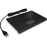 KeySonic ACK-3410 tastiera USB QWERTZ Tedesco Nero Nero, Mini, USB, Interruttore a chiave a membrana, QWERTZ, Nero