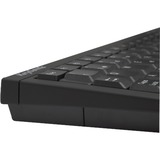 KeySonic ACK-540U+ tastiera USB QWERTY Inglese US Nero Nero, Mini, Cablato, USB, Interruttore a chiave a membrana, QWERTY, Nero