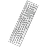KeySonic KSK-8022BT tastiera Bluetooth QWERTZ Tedesco Argento argento, Full-size (100%), Bluetooth, Interruttore a chiave a membrana, QWERTZ, Argento