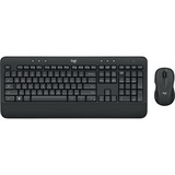 Logitech Advanced Wireless Combo tastiera RF Wireless QWERTZ Tedesco Nero, Set desktop Nero, Standard, RF Wireless, QWERTZ, Nero, Mouse incluso