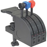 Logitech Flight Throttle Quadrant Nero, Blu, Rosso USB 2.0 Simulazione di Volo Analogico/Digitale PC, Valvola a farfalla Simulazione di Volo, PC, Analogico/Digitale, Cablato, USB 2.0, Nero, Blu, Rosso