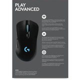 Logitech G703 Lightspeed mouse Mano destra RF Wireless Ottico 25600 DPI Nero, Mano destra, Ottico, RF Wireless, 25600 DPI, 1 ms, Nero
