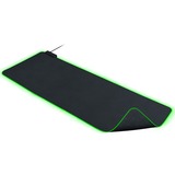 Razer Goliathus Extended Chroma Tappetino per mouse per gioco da computer Nero Nero, Nero, Monocromatico, Gomma, Alimentazione USB, Barra appoggiaferro antiscivolo, Tappetino per mouse per gioco da computer