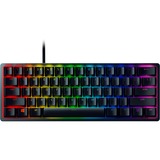 Razer Huntsman Mini Clicky Optical Switch Viola, Tastiera da gioco Nero, 60%, USB, Interruttore a chiave opto-meccanico, QWERTZ, LED RGB, Nero