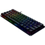Razer Huntsman Mini Clicky Optical Switch Viola, Tastiera da gioco Nero, 60%, USB, Interruttore a chiave opto-meccanico, QWERTZ, LED RGB, Nero