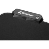 Sharkoon 1337 RGB V2 Gaming Mat Tappetino per mouse per gioco da computer Nero Nero, Nero, Monocromatico, Alimentazione USB, Barra appoggiaferro antiscivolo, Tappetino per mouse per gioco da computer