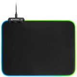 Sharkoon 1337 RGB V2 Gaming Mat Tappetino per mouse per gioco da computer Nero, Gioco mouse pad Nero, Nero, Monocromatico, Alimentazione USB, Barra appoggiaferro antiscivolo, Tappetino per mouse per gioco da computer
