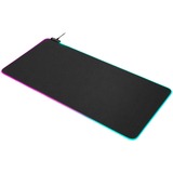 Sharkoon 1337 RGB V2 Tappetino per mouse per gioco da computer Nero, Gioco mouse pad Nero, Nero, Monocromatico, Alimentazione USB, Barra appoggiaferro antiscivolo, Tappetino per mouse per gioco da computer