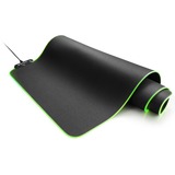Sharkoon 1337 RGB V2 Tappetino per mouse per gioco da computer Nero, Gioco mouse pad Nero, Nero, Monocromatico, Alimentazione USB, Barra appoggiaferro antiscivolo, Tappetino per mouse per gioco da computer