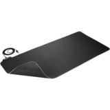 Sharkoon 1337 RGB V2 Tappetino per mouse per gioco da computer Nero, Gioco mouse pad Nero, Nero, Monocromatico, Alimentazione USB, Barra appoggiaferro antiscivolo, Tappetino per mouse per gioco da computer