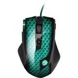 Sharkoon Drakonia mouse Mano destra USB tipo A Laser 5000 DPI verde/Nero, Mano destra, Laser, USB tipo A, 5000 DPI, Nero, Verde, Vendita al dettaglio