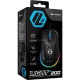 Sharkoon Light² 200 mouse Mano destra USB tipo A Ottico 16000 DPI, Mouse da gioco Nero, Mano destra, Ottico, USB tipo A, 16000 DPI, Nero