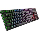 Sharkoon PureWriter RGB tastiera USB AZERTY Francese Nero, Tastiera da gioco Nero, USB, Interruttore a chiave meccanica, AZERTY, LED RGB, Nero