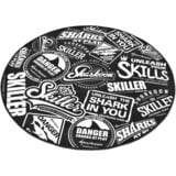 Sharkoon SFM10 Parti e accessori per sedia  da videogioco, Tappetino protettivo Nero/Bianco, Tappetino per sedia, Nero, Bianco, Poliestere, 1200 mm, 1200 mm, 5 mm