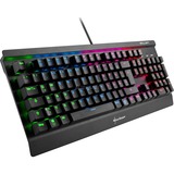 Sharkoon SKILLER MECH SGK3 tastiera USB Tedesco Nero, Tastiera da gioco Nero, Full-size (100%), Cablato, USB, Interruttore a chiave meccanica, LED RGB, Nero
