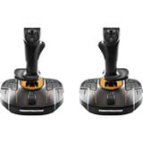 Thrustmaster T.16000M FCS SPACE SIM DUO Nero, Arancione USB Flightstick Analogico/Digitale PC, Joystick Nero/Orange, Flightstick, PC, Analogico/Digitale, Cablato, USB, Nero, Arancione