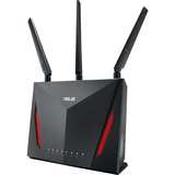 ASUS RT-AC86U router wireless Gigabit Ethernet Dual-band (2.4 GHz/5 GHz) 4G Nero, Router di rete Wi-Fi 4 (802.11n), Dual-band (2.4 GHz/5 GHz), Collegamento ethernet LAN, 4G, Nero, Router da tavolo