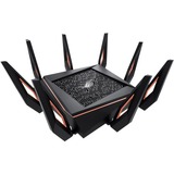ASUS Rapture GT-AX11000 router wireless Gigabit Ethernet Banda tripla (2.4 GHz/5 GHz/5 GHz) Nero Nero/Oro, Wi-Fi 5 (802.11ac), Banda tripla (2.4 GHz/5 GHz/5 GHz), Collegamento ethernet LAN, Nero, Router da tavolo