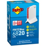 AVM FRITZ!Box 6820 LTE FRITZ!Box 6820 LTE, Wi-Fi 4 (802.11n), Banda singola (2.4 GHz), Collegamento ethernet LAN, 3G, Bianco, Router da tavolo