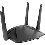 D-Link DIR-X1860 router wireless Gigabit Ethernet Dual-band (2.4 GHz/5 GHz) 4G Nero Wi-Fi 6 (802.11ax), Dual-band (2.4 GHz/5 GHz), Collegamento ethernet LAN, 4G, Nero, Router da tavolo