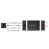 DeLOCK USB-Wandladegerät 63974 Nero Interno Nero, Interno, AC, 20 V, 1,2 m, Nero