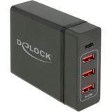 DeLOCK USB-Wandladegerät 63974 Nero Interno, Caricabatterie Nero, Interno, AC, 20 V, 1,2 m, Nero