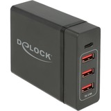 DeLOCK USB-Wandladegerät 63974 Nero Interno, Caricabatterie Nero, Interno, AC, 20 V, 1,2 m, Nero