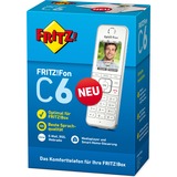 FRITZ! FRITZ!Fon C6, Portatile bianco, FRITZ!Fon C6, Telefono DECT, Telefono con vivavoce, 300 voci, Identificatore di chiamata, Bianco