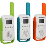 Motorola TALKABOUT T42 ricetrasmittente 16 canali Blu, Verde, Arancione, Bianco, Walkie-talkie bianco, 16 canali, 4000 m, LCD, 48 mm, 27 mm, 136 mm