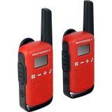 Motorola TALKABOUT T42 ricetrasmittente 16 canali Nero, Rosso, Walkie-talkie rosso/Nero, 16 canali, 4000 m, LCD