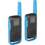 Motorola TALKABOUT T62 ricetrasmittente 16 canali 12500 MHz Nero, Blu, Walkie-talkie blu/Nero, Radio mobile professionale (PMR), 16 canali, 12500 MHz, 8000 m, LCD, Micro-USB