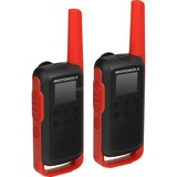 Motorola TALKABOUT T62 ricetrasmittente 16 canali 12500 MHz Nero, Rosso, Walkie-talkie rosso/Nero, Radio mobile professionale (PMR), 16 canali, 12500 MHz, 8000 m, LCD, Micro-USB
