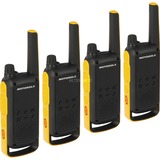 Motorola Talkabout T82 Extreme Quad Pack ricetrasmittente 16 canali Nero, Arancione, Walkie-talkie Nero/Giallo, Radio mobile professionale (PMR), 16 canali, 10000 m, LED, Micro-USB, Nichel-Metallo Idruro (NiMH)