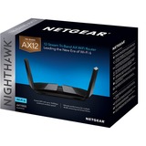 Netgear RAX200 router wireless Gigabit Ethernet Banda tripla (2.4 GHz/5 GHz/5 GHz) Nero Wi-Fi 6 (802.11ax), Banda tripla (2.4 GHz/5 GHz/5 GHz), Collegamento ethernet LAN, Nero, Router da tavolo