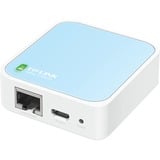 TP-Link TL-WR802N router wireless Fast Ethernet Banda singola (2.4 GHz) Blu, Bianco Wi-Fi 4 (802.11n), Banda singola (2.4 GHz), Collegamento ethernet LAN, Blu, Bianco, Router portatile