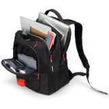 DICOTA Backpack Plus SPIN zaino Nero Poliestere Nero, Sport, Unisex, 35,6 cm (14"), Scompartimento del notebook, Poliestere